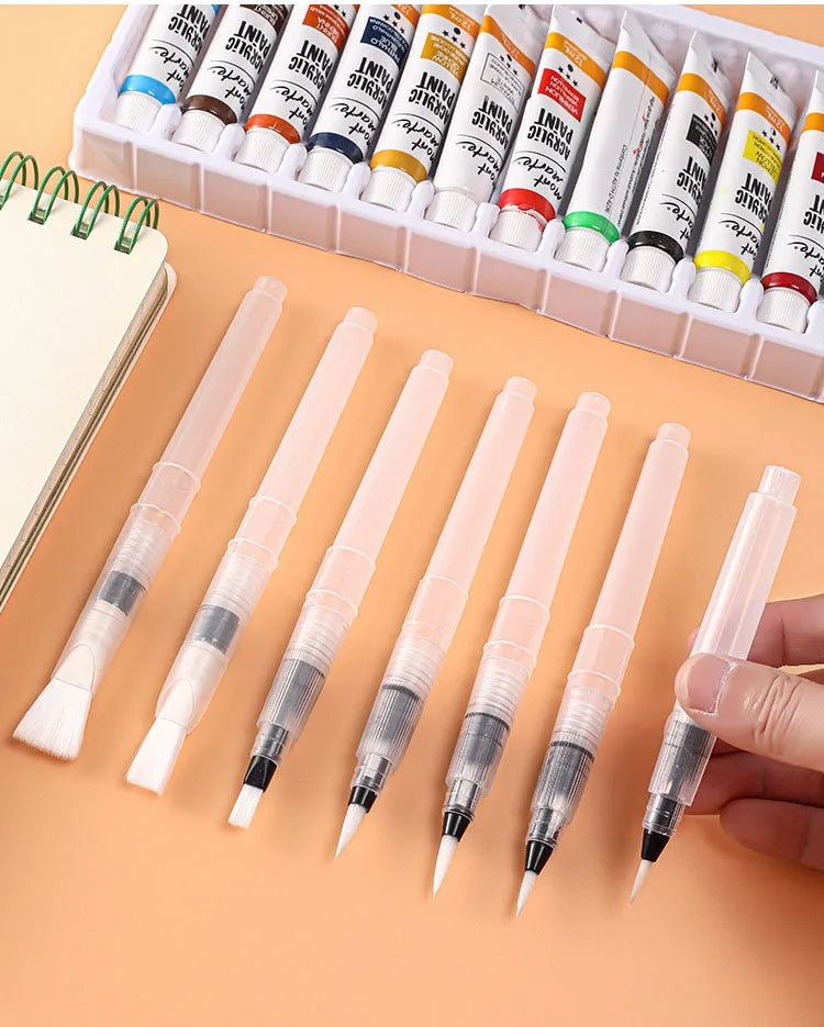 3/7pcs Watercolor Brush Pens with Water Storage
