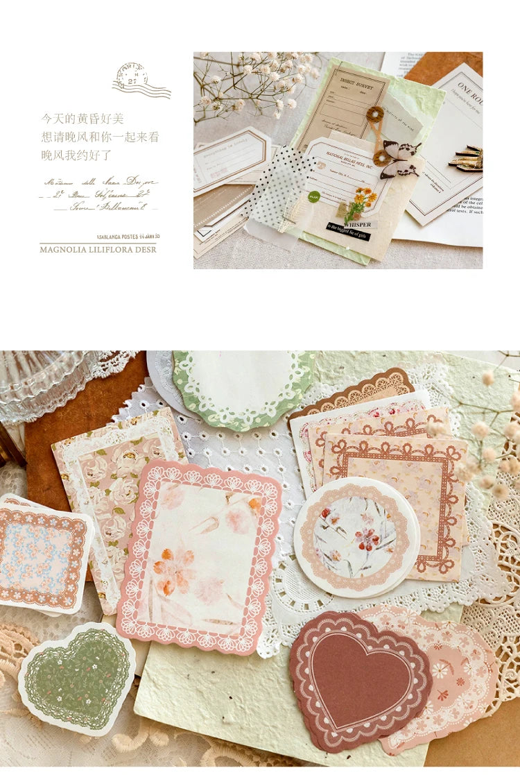 100Pcs Vintage Writable Notes – DIY Journal & Scrapbooking Paper