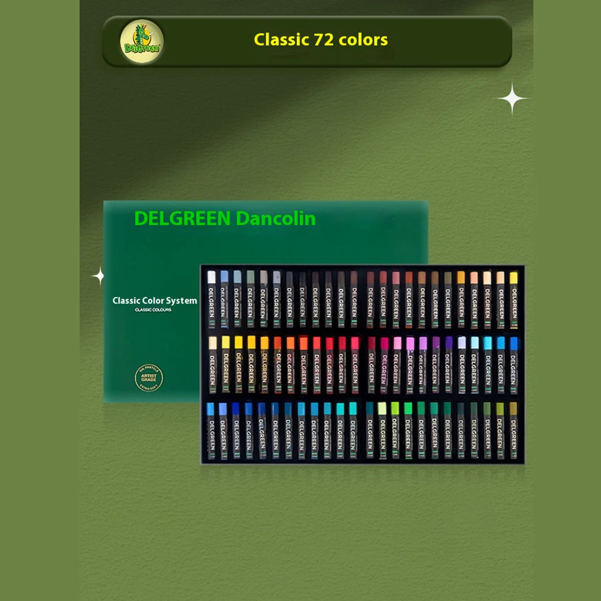 Delgreen Oil Pastel Set – 24/36/48/72 Colors for Art & Drawing
