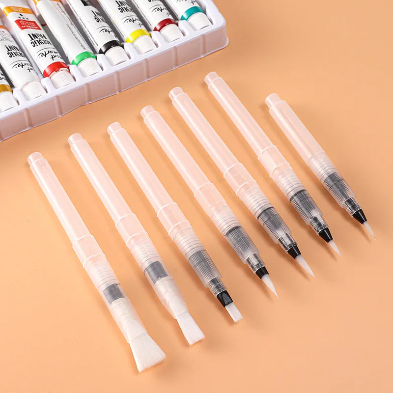 3/7pcs Watercolor Brush Pens with Water Storage