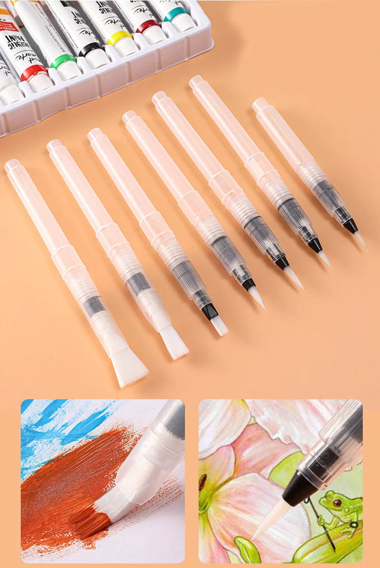 3/7pcs Watercolor Brush Pens with Water Storage