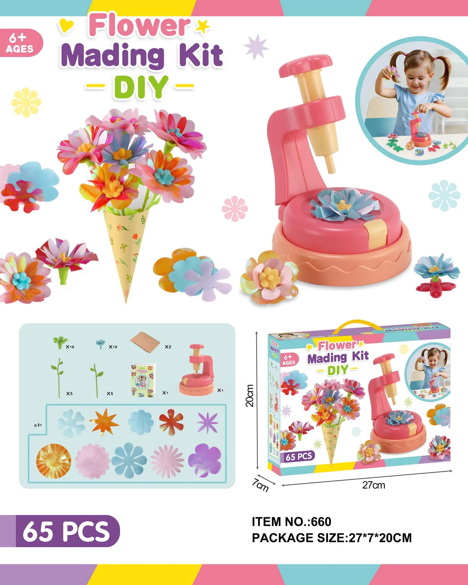 Kids DIY Flower Bouquet Kit – Educational Craft Toy
