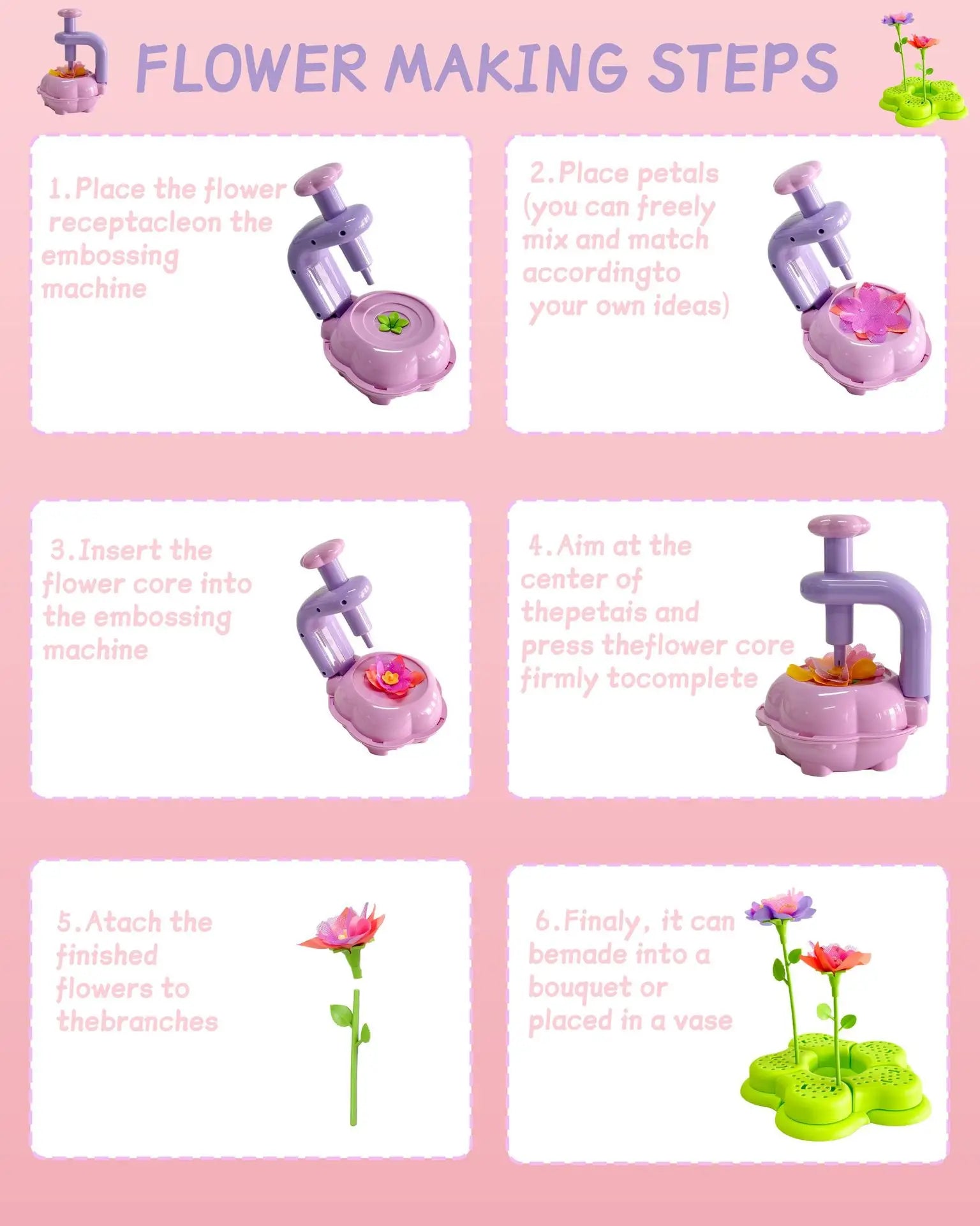 Kids DIY Flower Bouquet Kit – Educational Craft Toy