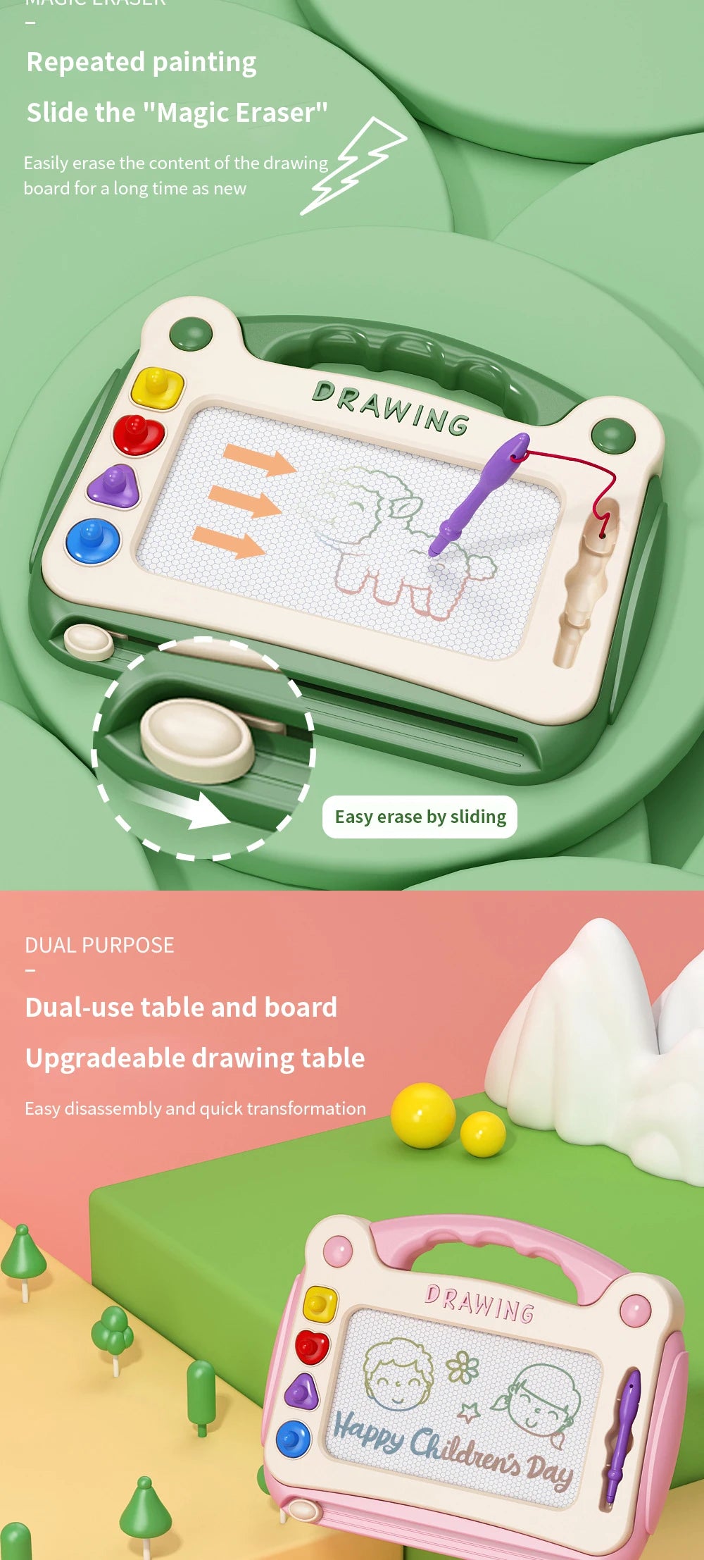 Children’s Magnetic Drawing Board – Educational Art & Graffiti Toy