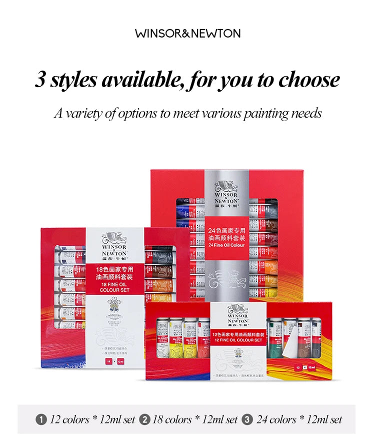 Winsor & Newton Oil Paint Set with Brushes & Palette