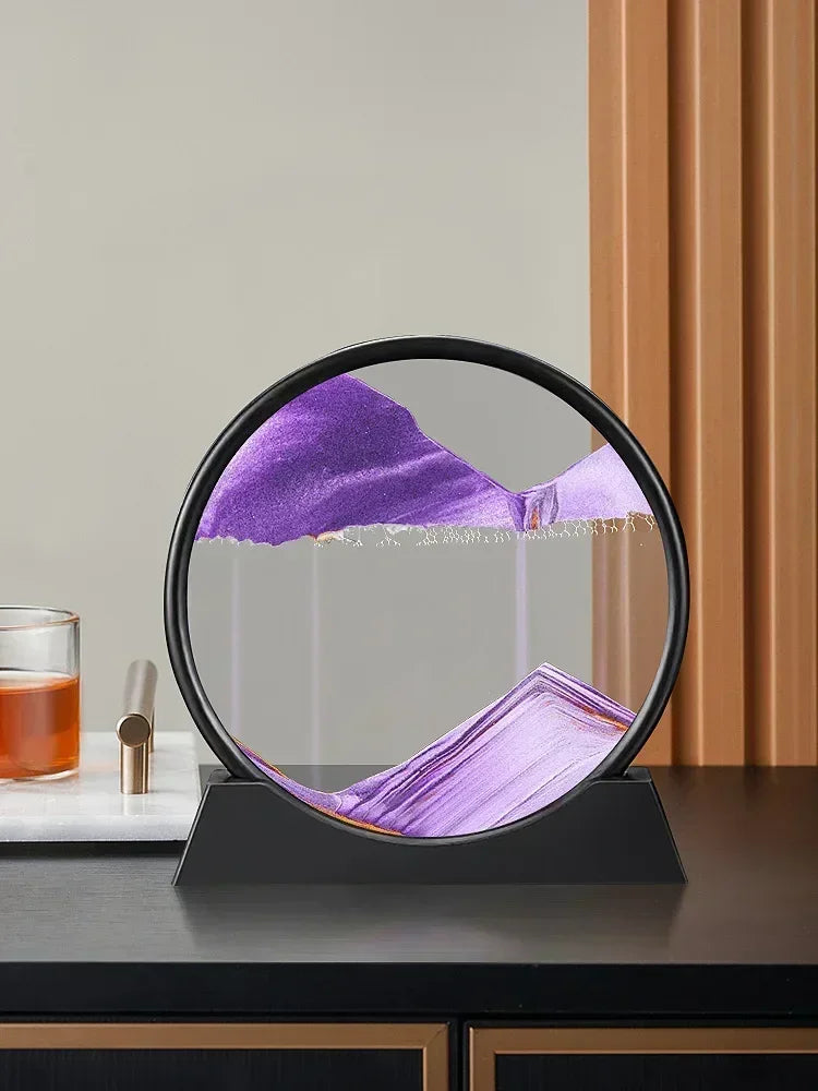 3D Moving Sand Art – Round Glass Deep Sea Sandscape Hourglass