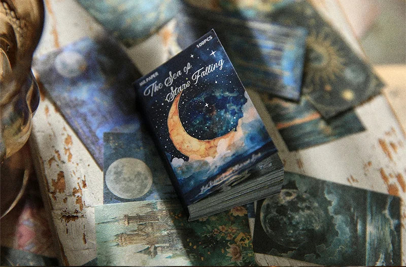 100pcs Retro Aesthetic Scrapbooking Paper – DIY Journaling & Vintage Decor