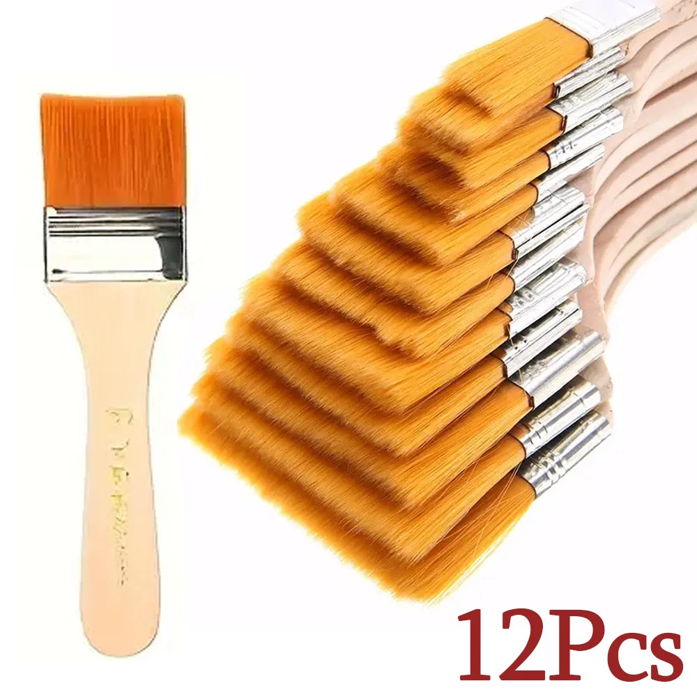 12pcs Memory Nylon Paint Brush Set
