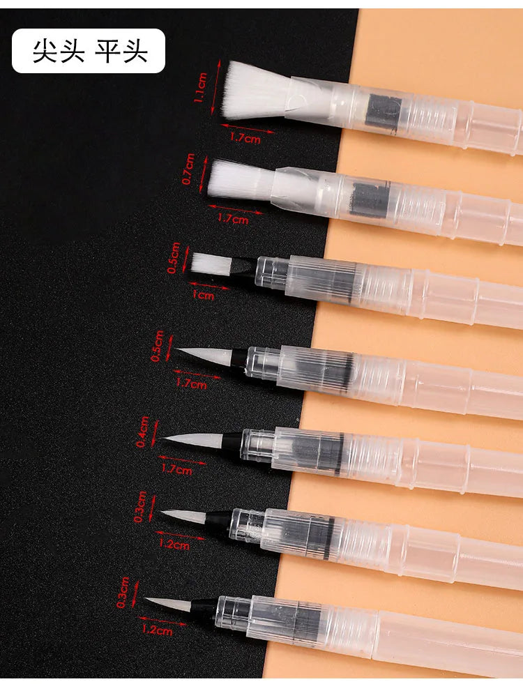 3/7pcs Watercolor Brush Pens with Water Storage