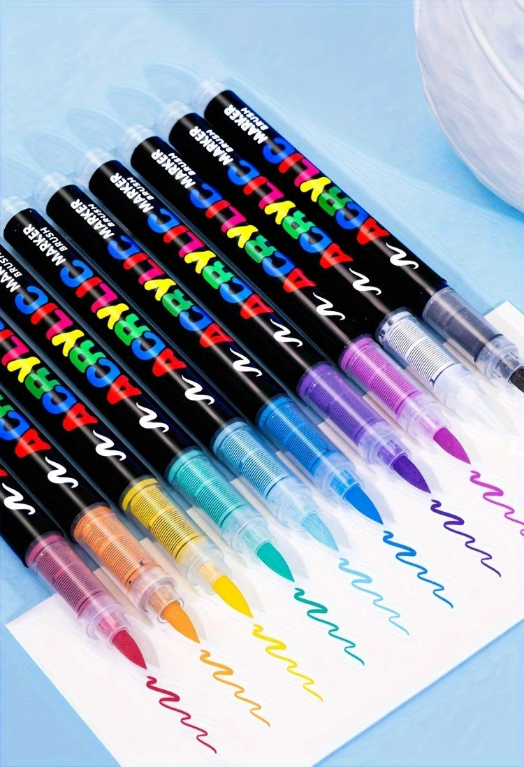 Multi-Color Soft Tip Art Markers – Acrylic Markers for Various Surfaces