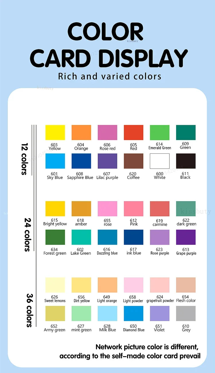 Acrylic Marker Pens – 12/24/30 Colors, Waterproof Soft Brush Nib