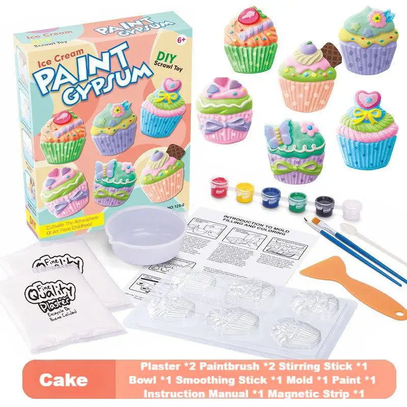 Handmade DIY Plaster Doll Painting Craft Kit for Kids