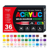 Acrylic Marker Pens – 12/24/30 Colors, Waterproof Soft Brush Nib