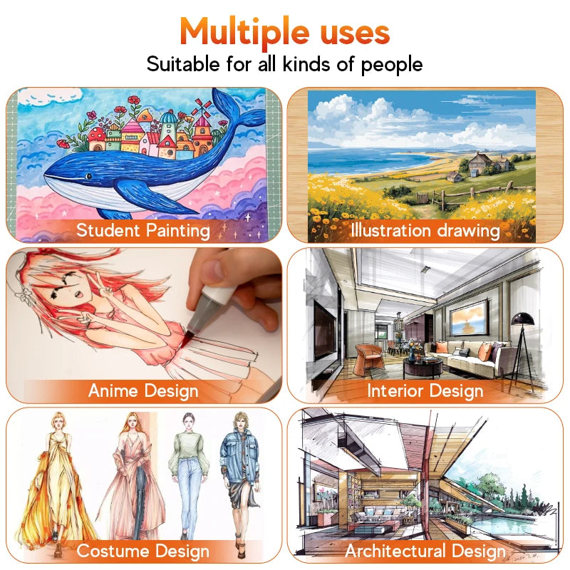 Professional Dual Tip Alcohol Art Marker Set