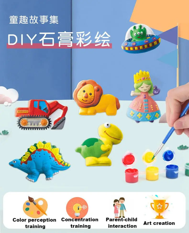 Handmade DIY Plaster Doll Painting Craft Kit for Kids